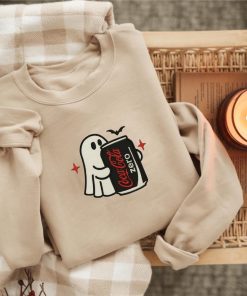 Embroidered Halloween Zero Ghost Sweatshirt – Funny Skeleton Soda Sweater